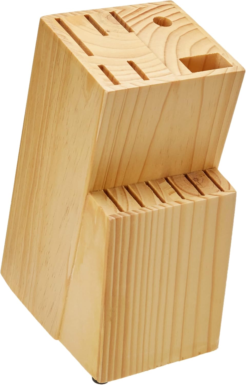 Basics 14-Piece High Carbon Stainless Steel Kitchen Knife Set with Pine Wood Block